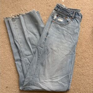 American Eagle Outfitters Light Wash Straight-Leg Jeans